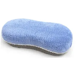 Autoschwamm Mikrofaser-Autowasch-Schwamm blau 1 Seite Microfaser, 1 Seite sanfte Scheueroberfläche