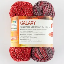 CREATELLI Glitzer Sockenwolle "Galaxy"
