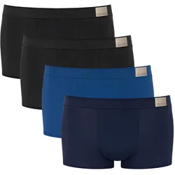 Sloggi Herren Hipster, 4er Pack - GO Hipster C4P, Boxershorts, Cotton Stretch Schwarz/Blau / S