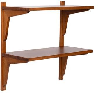 Kate and Laurel Meridien Mid-Century Wall Shelves