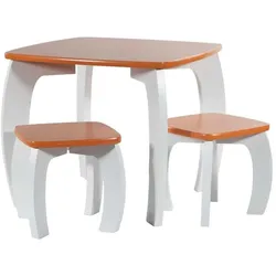 HOCKER und TISCH, 96x48x42cm, 3-tlg.