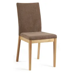POLSTERSTUHL (2er-Set) Danny Massivholz 45 x 45 x 94 Wildeiche/Braun