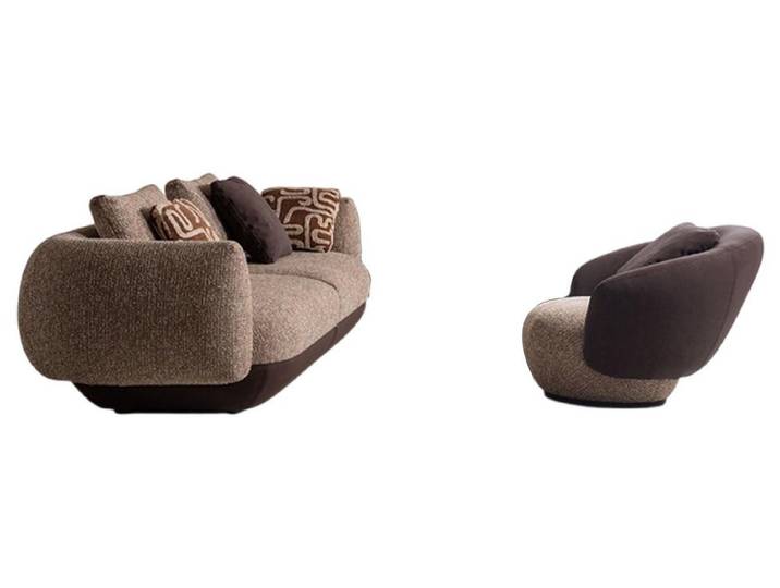 JVmoebel Polstergarnitur Braune Designer-Sitzgarnitur im stilvollen Luxus-Design, (2-tlg)