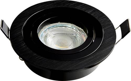 Heitronic 500595 DL7801 Einbauleuchte LED G5.3, GU10 8W Schwarz