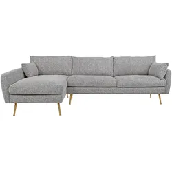 HTI-Living, Sofa + Bettsofa, Ecksofa Antonius Webstoff Grau links (Ecksofa)