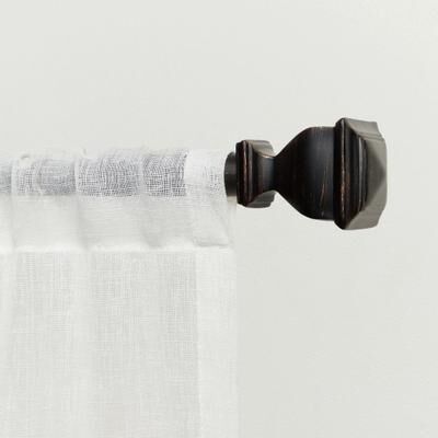 ATI Home Napoleon 1"" Adjustable Window Curtain Rod and Finial Set"