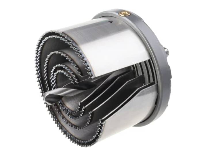 wolfcraft Professional Multikransgatenzaag - Gatenzaagset Ø 28-74 mm