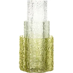 Hübsch, Vase, Triple Vasen Grün/Klar (3er Set) (3x, 3.80 l)