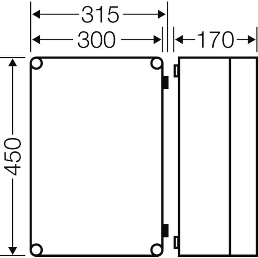 Hensel Mi-Einzelleergehäuse 275x425x146mm Mi 9301 (20001050)