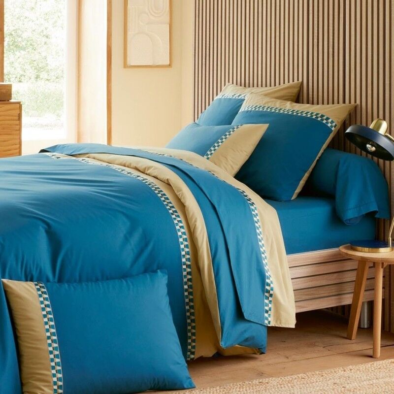Traversin percale Tradilinge uni COBALT (Lino Cobalt) (Couleur : Cobalt)