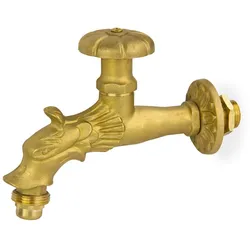 puteus Auslaufhahn Gold 1/2` AG Messing Nostalgie Drache