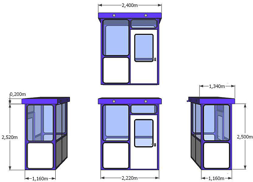 kaiserkraft Mehrzweckhaus, Füllungen in Rundeckenoptik, für Außenbereich, LxB 2220 x 1160 mm