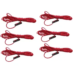 High Peak Sturmleinen Set mit Stopper 6er Pack 350 cm rot