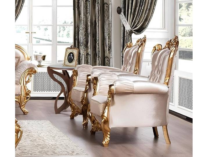 Xlmoebel Ohrensessel Luxus Sessel aus Stoff im Barock Design - Polstermöbel (1-St., Luxus Ohrensessel), Made in Europa