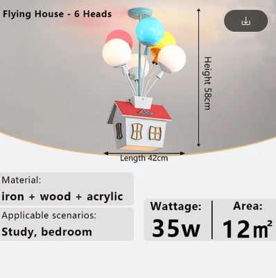 Inspire Picks Kids Balloon Chandelier Wooden Sputnik Ceiling Light For Playful Room Decor 3 Colour Light 110 220v e 6 Heads