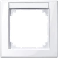 Rahmen einfach mit Beschriftungsträger Typ 470125, glänzend, antibakteriell, Thermoplast weiß (glänzend), Retail