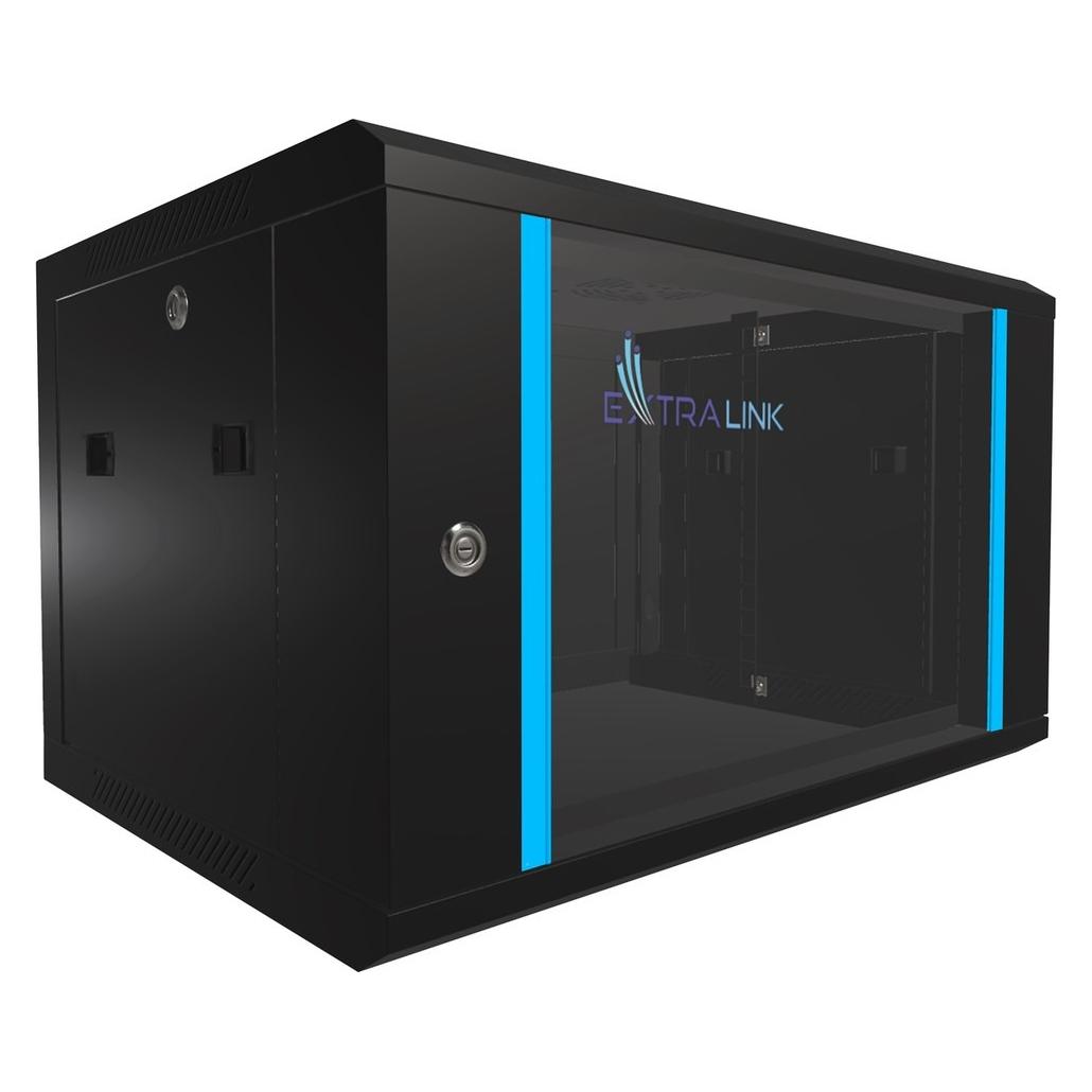 Extralink EX.7225 rack cabinet 6U Wall mounted rack Black (6 HE, 19 Zoll Rack) (EX.7225)