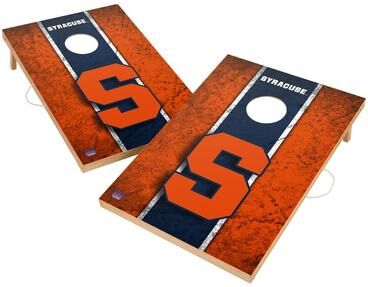 Skip's Garage Vintage Syracuse University Orange Regulation 2x4 Cornhole Set