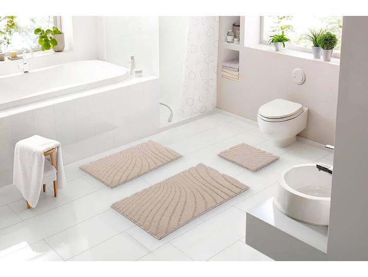 Badematte Caffi 50 x 60cm Beige/Beige
