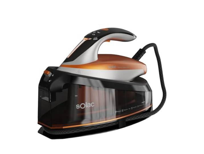 Solac - Centrale vapeur 3000W 7 bars Coup de vapeur 400 g/min Vapeur continue 130 g/min Réservoir 1\,5 L Semelle Bi-Flow Steam Technologie Smart Antigoutte Autonettoyage
