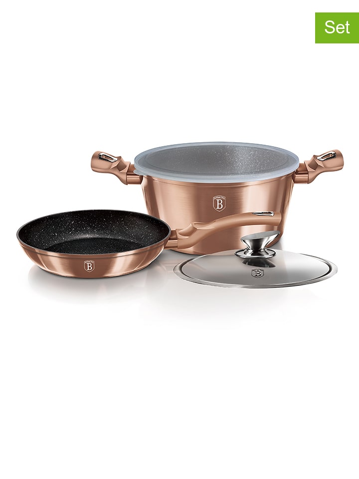 Berlinger Haus 6tlg. Kochgeschirr-Set "Metallic Line" in Roségold - onesize