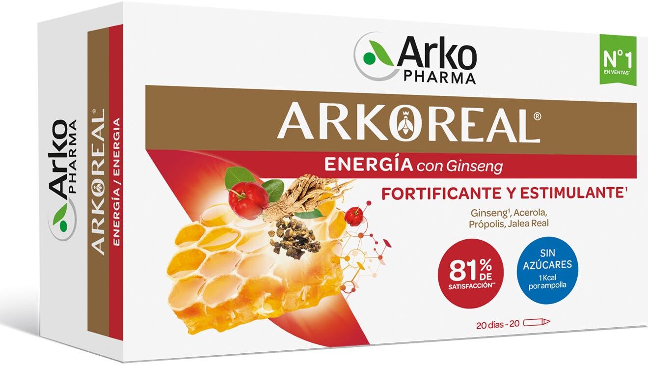 Arkopharma Arkoreal Jalea Real Ginseng Sin Azúcar 20ampollas