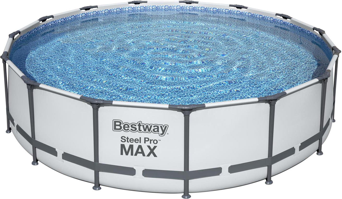 Bestway 56488 Steel Pro Max Ø457x107cm Runder Rohrpool Blau,Grau 14970 Liters Blau,Grau 14970 Liters