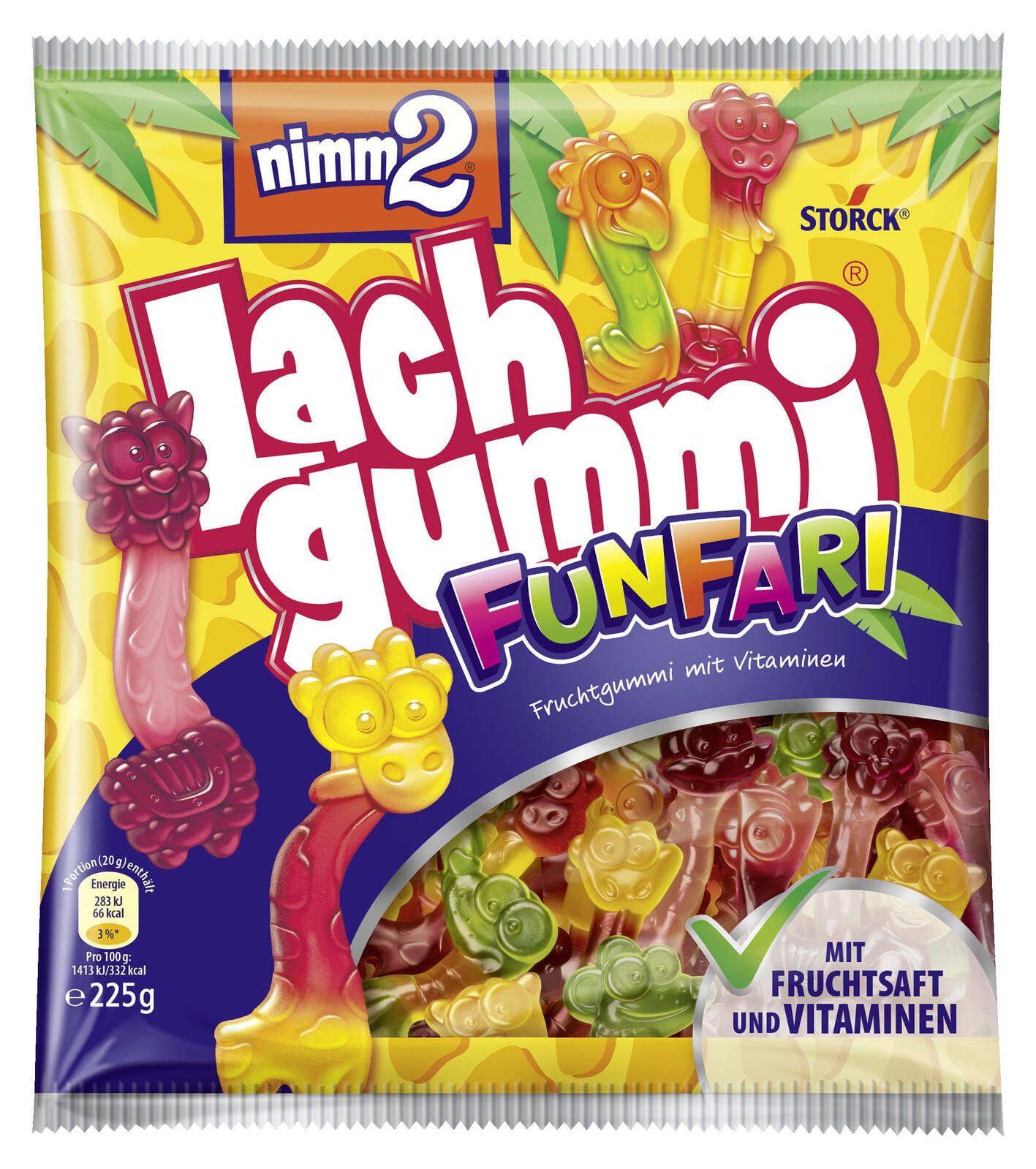 nimm2® Lachgummi FunFari Fruchtgummi 225,0 g 388220