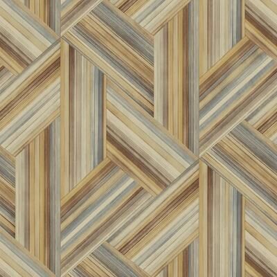 Seabrook Designs Geo Inlay Unpasted Wallpaper