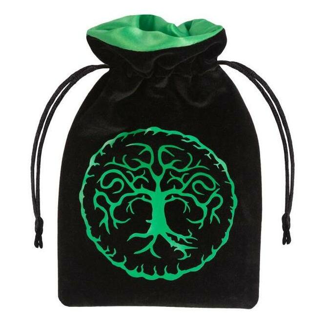 Q Workshop BFOR121 - Forest schwarz & grün Velour, Würfeltasche (BFOR121)