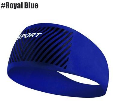 Uplift Essentials Unisex Lightweight Elastic Sports Sweatband royal Blue
