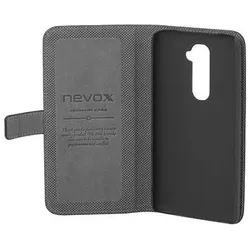 Nevox 1196 Blatt Schwarz (LG G2), Smartphone Hülle, Grau, Schwarz