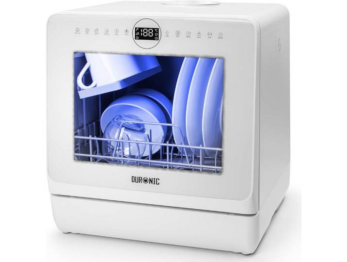 Duronic Tischgeschirrspüler DW5, WE Spülmaschine, Mini Geschirrspüler für bis 4 Personen