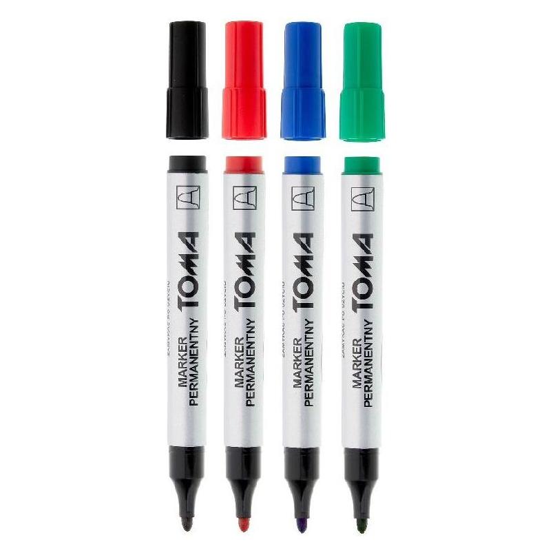 TOM Permanenter runder Marker, Mischung aus 4 TOMA-Farben (1x) (41311644)