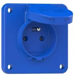 PCE 104-8b Schutzkontakt-Anbausteckdose 75x75 fb IP54 rückwärtig (blau) 1048b