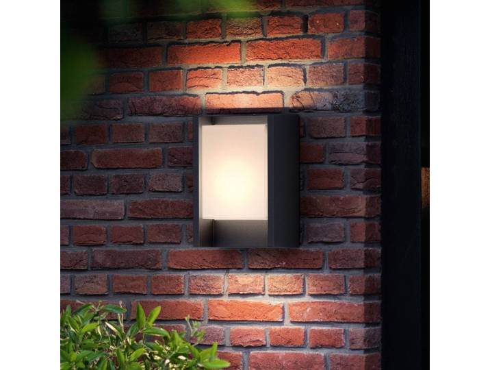 Philips LED Außenwandleuchte Arbour, schwarz, Aluminium, Modern