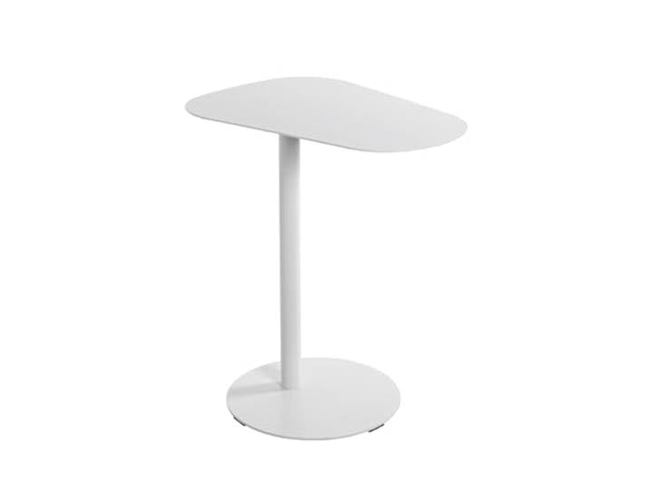 möbelando Beistelltisch >52397< in weiß, Metall - 53x60x38cm (BxHxT)