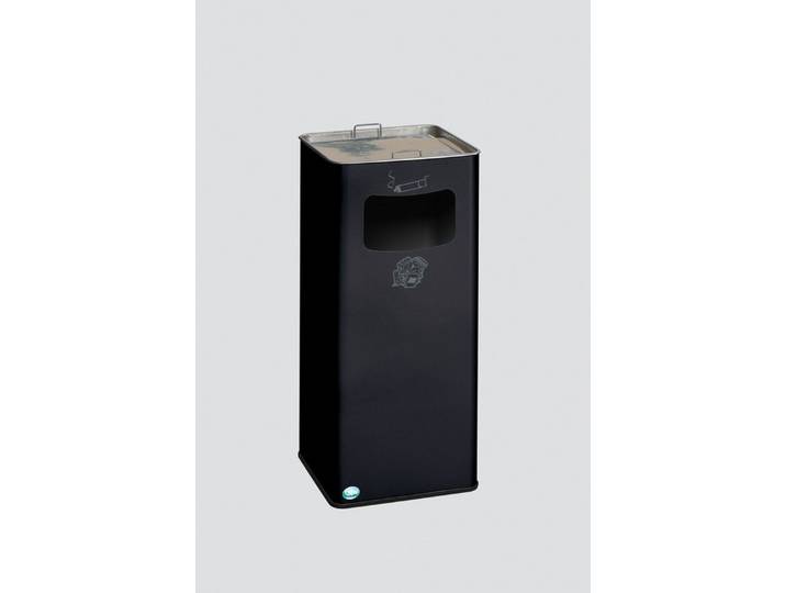 PROREGAL® Aschenbecher Klassischer Kombiascher eckig 70,5x33x33cm Anthrazit
