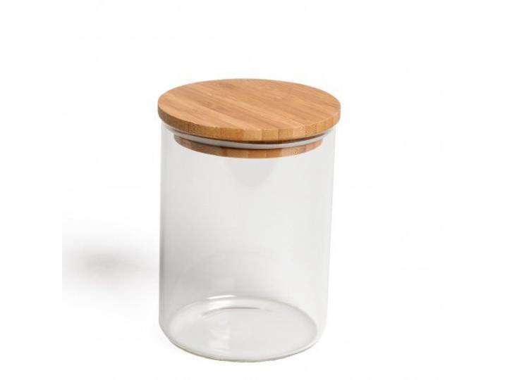 Voorraadpot met bamboe deksel, glas, 700 ml