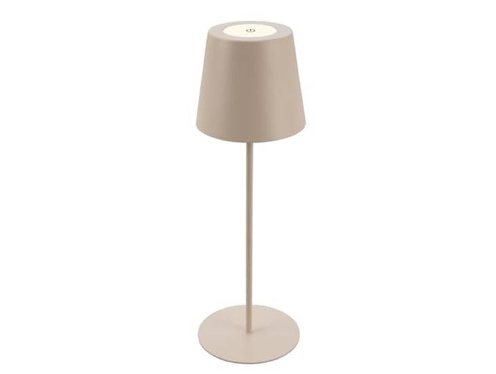 BRILONER - LED Tischlampe kabellos mit Touch, dimmbar in Stufen, höhenverstellbar, Nachttischlampe, Leselampe, LED lampe, Campinglampe, Tischleuchte, Akku Lampe, Outdoor Lampe, 36x10,5 cm, Beige