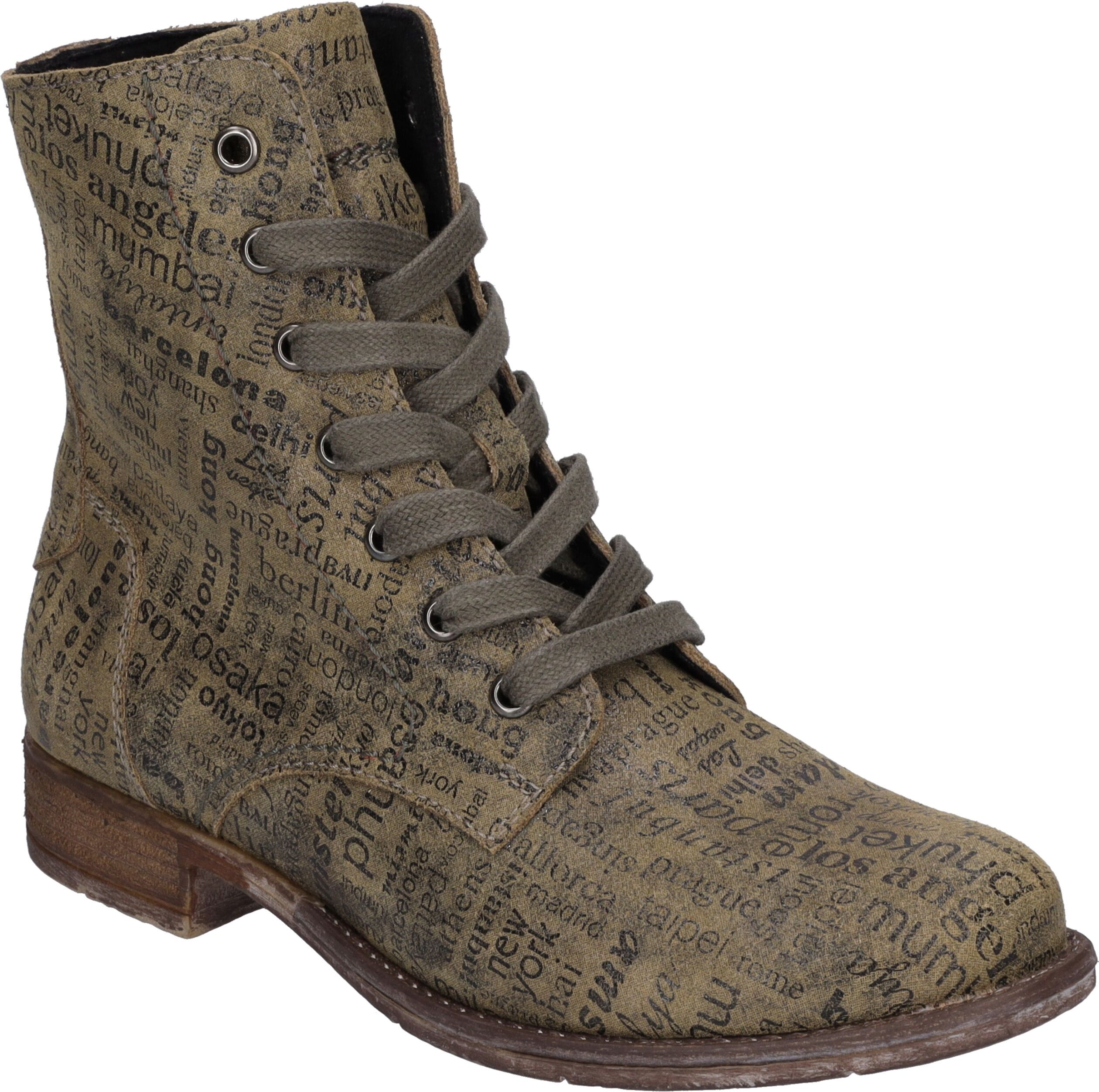 Stiefelette JOSEF SEIBEL "Sienna 82, oliv", Damen, Gr. 38, grün (oliv), Obermaterial: 100% Rindsleder Leather cow., Schuhe Stiefelette
