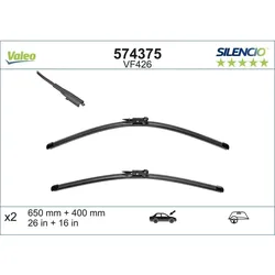 Scheibenwischer VALEO 574375 für Opel Corsa D