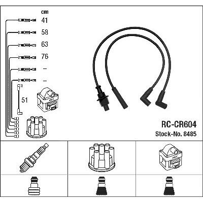 Ngk Zündleitungssatz [Hersteller-Nr. 8485] für Citroën, Peugeot