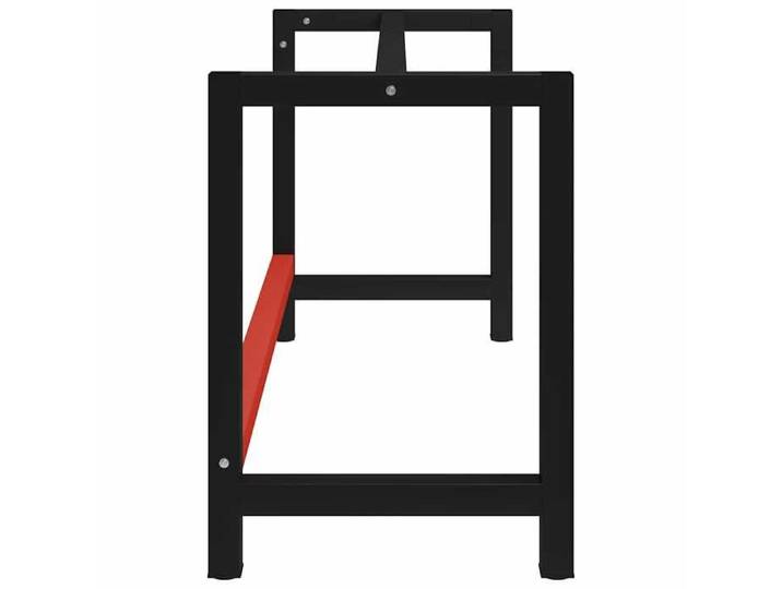 Soldes d'automne Accessoire de Meuble Noir - Cadre de banc de travail - Métal 150x57x79cm - Noir et rouge 537 336731613185
