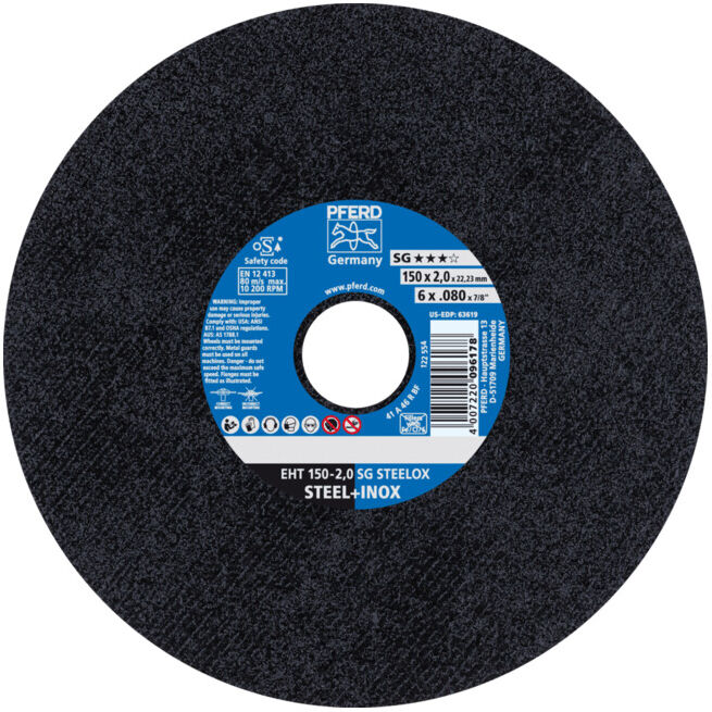 PFERD Disques à tronçonner EHT 150-2,0 SG STEELOX (61342400)
