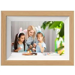 Braun Photo DigiFrame 10W WiFi (10.10", 1280 x 800 Pixel), Digitaler Bilderrahmen, Weiss, Braun