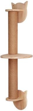 Inspired Finds SkyTrail Wall Mounted Cat Climbing Shelf Set Sisal Scratching Steps & Elevated Cat Playground vertical Climbing Pole