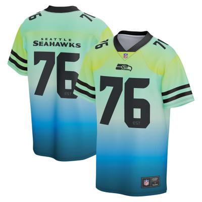 Footballtrikot FANATICS "Fanatics Trikot Seattle Seahawks Gradient Foundation", Herren, Gr. L, bunt (mehrfarbig), 100% Polyester, Trikots