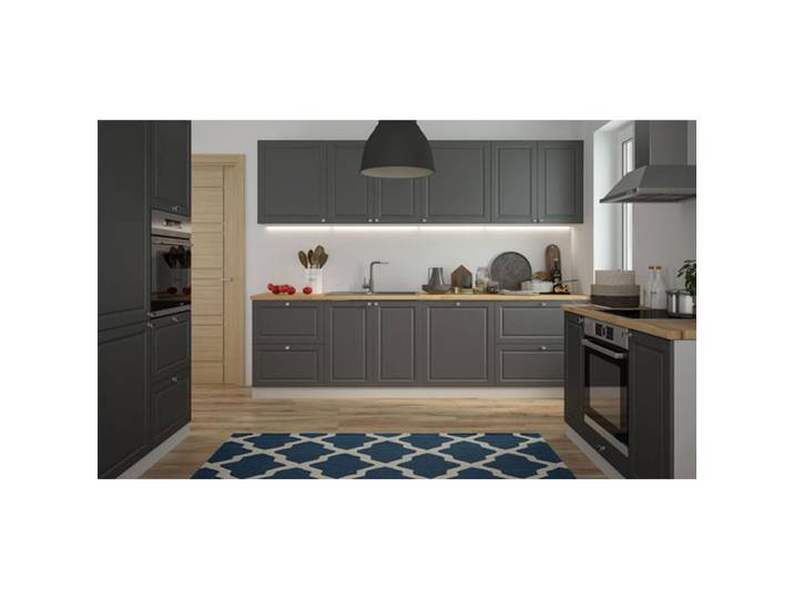 Feldmann-Wohnen Küchenleerblock Amaro grau / Umbragrau matt 13-teilig, Grau, Grau, Zeile, 280x207x280 cm, Küchen, Küchenzeilen & Küchenblöcke, Küchenzeilen, Küchenzeilen ohne Geräte