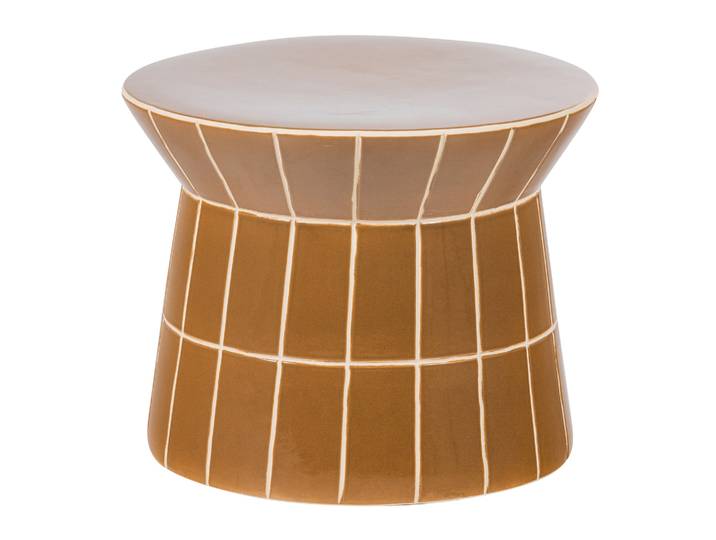 Tchibo - Woood Keramik-Beistelltisch »Plu« - 38x30x38cm - gelb -
